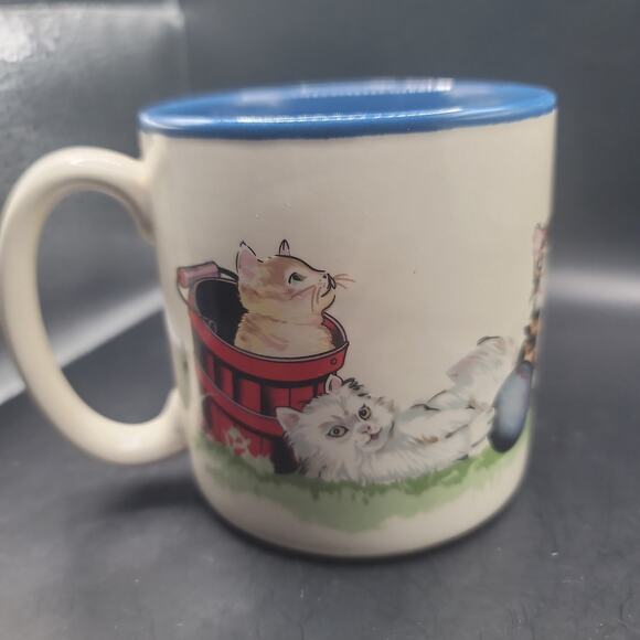 Vintage 1989 Cats at Play Potpourri Press Mug - Picture 1 of 4